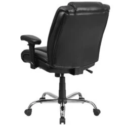 Flash Furniture HERCULES Series Big & Tall 400 Lb. Rated Black LeatherSoft Ergonomic Task Office Chair With Chrome Base And Adjustable Arms -Baxton Studio Shop GUEST b438ddbf 3ff2 4af5 afe0 96285c1d2140