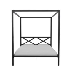 Dax Metal Canopy Bed Black - Room & Joy -Baxton Studio Shop GUEST b4acec70 d8cd 4f64 93b7 b32b4fe3cf4a
