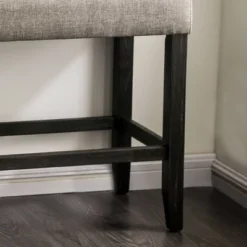 Norelo Upholstered Counter Height Bench Light Gray - HOMES: Inside + Out 5 Norelo Upholstered Counter Height Bench Light Gray - HOMES: Inside + Out -Baxton Studio Shop GUEST b4e9fb67 804c 422d a109 1d2ab485f419