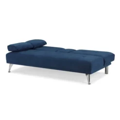 Miley Convertible Futon Sectional Sofa Navy Blue - Serta -Baxton Studio Shop GUEST b5598606 ef49 418a 8fd3 1ac04c7c8d31
