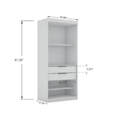 Set Of 2 Mulberry 2.0 Wardrobe Closet White - Manhattan Comfort 12 Set Of 2 Mulberry 2.0 Wardrobe Closet White - Manhattan Comfort -Baxton Studio Shop GUEST b57e9daf 6618 40f9 a86f 9c551fda6230