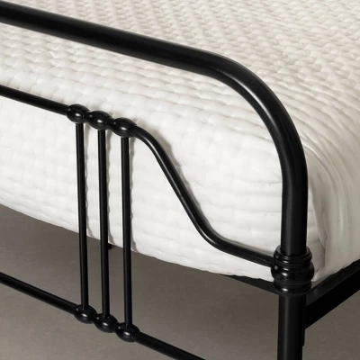 Queen Balka Platform Metal Bed Black - South Shore 3 Queen Balka Platform Metal Bed Black - South Shore - Image 3