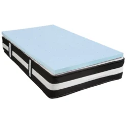 Flash Furniture Capri Comfortable Sleep 12 Inch CertiPUR-US Certified Foam Pocket Spring Mattress & 3 Inch Gel Memory Foam Topper Bundle 30 Flash Furniture Capri Comfortable Sleep 12 Inch CertiPUR-US Certified Foam Pocket Spring Mattress & 3 Inch Gel Memory Foam Topper Bundle -Baxton Studio Shop GUEST b67b5e69 c766 4673 a145 f78677b42092