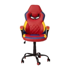BlackArc High Back Gaming Chair With Red And Yellow Faux Leather Upholstery, Adjustable Swivel Seat And Padded Flip-Up Arms 15 BlackArc High Back Gaming Chair With Red And Yellow Faux Leather Upholstery, Adjustable Swivel Seat And Padded Flip-Up Arms -Baxton Studio Shop GUEST b68819a0 c597 4488 a4c0 d030156f3468