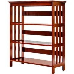Legacy Decor 3 Tier Wooden Bookshelf Bookcase Shelves -Baxton Studio Shop GUEST b6f7bfc6 576c 45d8 81f8 734af9c0ba7f