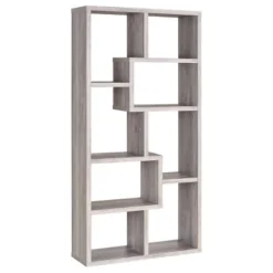 70.75" Theo 8 Shelf Bookcase - Coaster 18 70.75" Theo 8 Shelf Bookcase - Coaster -Baxton Studio Shop GUEST b72e0d79 6d26 4534 87e9 91b6cba549d3