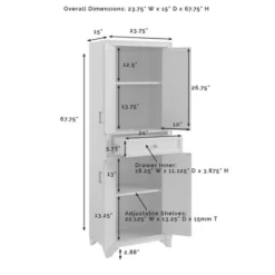 3pc Tara Sideboard And Pantry Set Distressed Gray - Crosley -Baxton Studio Shop GUEST b771ed07 7953 4743 b2d4 a6d85c8bd040
