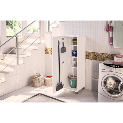 Paris 1 Door Storage Cabinet White - Polifurniture 4 Paris 1 Door Storage Cabinet White - Polifurniture - Image 4