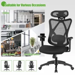 Costway Ergonomic High Back Mesh Office Chair W/ Adjustable Lumbar Support 16 Costway Ergonomic High Back Mesh Office Chair W/ Adjustable Lumbar Support -Baxton Studio Shop GUEST b80df639 fba3 4086 8070 f6db7e6cd5c3