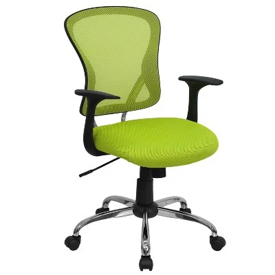 Emma And Oliver Mid-Back Mesh Swivel Task Office Chair With Chrome Base And Arms 14 Emma And Oliver Mid-Back Mesh Swivel Task Office Chair With Chrome Base And Arms - Image 14