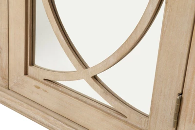 Jamie 31.5" W 2 Mirrored Doors Multi-functional Retro Style Wooden Storage Cabinets With 1 Adjustable Inner Shelf And Pine Legs-Maison Boucle 6 Jamie 31.5" W 2 Mirrored Doors Multi-functional Retro Style Wooden Storage Cabinets With 1 Adjustable Inner Shelf And Pine Legs-Maison Boucle - Image 6