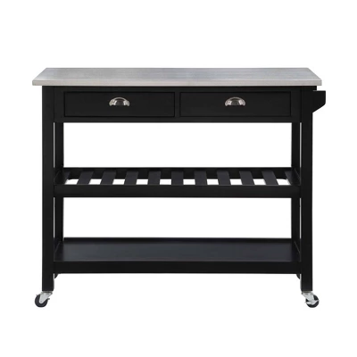 American Heritage 3 Tier Stainless Steel Kitchen Cart With Drawers - Breighton Home 4 American Heritage 3 Tier Stainless Steel Kitchen Cart With Drawers - Breighton Home - Image 4