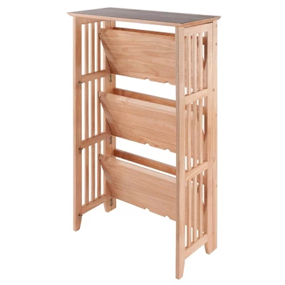 42" 4 Tier Foldable Bookshelf Natural - Winsome 1 42" 4 Tier Foldable Bookshelf Natural - Winsome