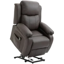 HOMCOM Living Room Power Lift Chair, PU Leather Electric Recliner Sofa Chair For Elderly With Remote Control 14 HOMCOM Living Room Power Lift Chair, PU Leather Electric Recliner Sofa Chair For Elderly With Remote Control -Baxton Studio Shop GUEST b95c7810 3bf8 4b19 af4c a3ad441f7d73