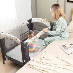 Babyjoy Tri-fold Pack And Play Mattress Topper 38" X 26" Mattress Pad W/ Carrying Bag -Baxton Studio Shop GUEST ba3cf2ab 85ad 401d be14 7a6c9d1812b3