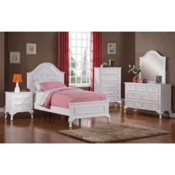 5pc Twin Jenna Panel Bedroom Set White - Picket House Furnishings -Baxton Studio Shop GUEST ba573129 6358 4a4b 9f05 202d1a1beaa5
