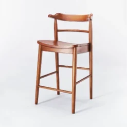 Kaysville Curved Back Wood Counter Height Barstool - Threshold™ Designed With Studio McGee -Baxton Studio Shop GUEST baa82fbe ac12 4c2a 9ae3 99bba3e5e2ba