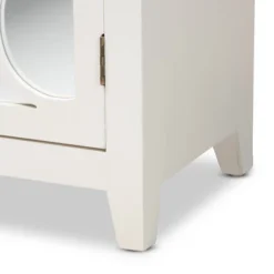 Garcelle Wood And Mirrored Glass 2 Door Sideboard White - Baxton Studio -Baxton Studio Shop GUEST bb0c8498 d7b2 4066 96a1 32353552d6d8