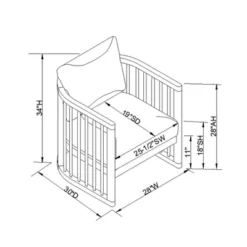 Richfield Barrel Spindle Back Accent Chair Cream/Natural - Threshold™ Designed With Studio McGee -Baxton Studio Shop GUEST bbb41ede da8a 4504 8108 f181a183083e