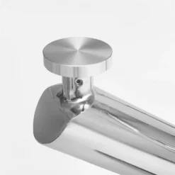 Eileen 43.3 Inch Contemporary Round Dining Table With Clear Tempered Transparent Glass Tabletop And Pedestal Legs-The Pop Maison -Baxton Studio Shop GUEST bbee5a54 8ce4 47cf b7f5 e579224f54f7