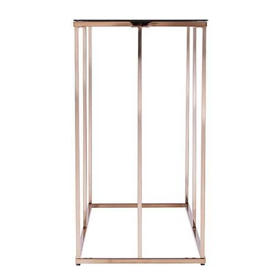 Nicholas Contemporary Glass Top Console Table Champagne - Aiden Lane 4 Nicholas Contemporary Glass Top Console Table Champagne - Aiden Lane - Image 4