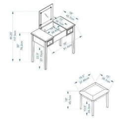 Butterfly Vanity And Stool - Linon -Baxton Studio Shop GUEST bcc9439e 57c4 4694 aeed c13a2c407e5f