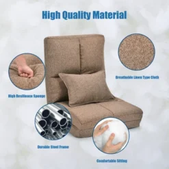 Costway Fold Down Chair Flip Out Lounger Convertible Sleeper Couch Futon Bed W/ Pillow 14 Costway Fold Down Chair Flip Out Lounger Convertible Sleeper Couch Futon Bed W/ Pillow -Baxton Studio Shop GUEST bcde3d88 3f2f 489c afa1 21dde2410183