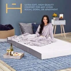 Hayward Heyward 6" Trifold Mattress, Tri Fold Memory Foam Foldable Mattress
