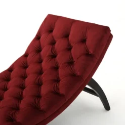 Garret Tufted Velvet Chaise Lounge Garnet - Christopher Knight Home -Baxton Studio Shop GUEST bd3aea30 02d2 464f 925f cc457248d617