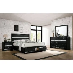 3pc Whether By Bed Nightstand And Dresser Set Black - MiBasics -Baxton Studio Shop GUEST bd7ddba8 d05c 4d46 8a89 a60703e852fc