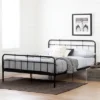Queen Holland Metal Platform Bed With Headboard Black - South Shore