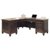 Hartford L Shaped Pedestal Desk Brown - Martin Furniture