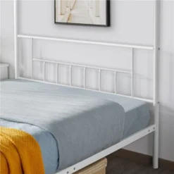 Yaheetech Metal Canopy Platform Bed Frame With Headboard And Footboard And Slatted Structure 10 Yaheetech Metal Canopy Platform Bed Frame With Headboard And Footboard And Slatted Structure -Baxton Studio Shop GUEST be0e6fa7 3ff4 405b 896c c4c22a408302