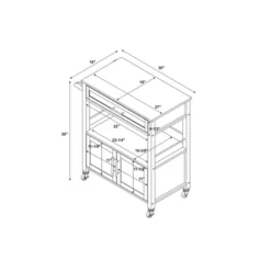 Cameron Kitchen Cart With Granite Top - Linon -Baxton Studio Shop GUEST be1c3227 0cd3 4507 a1b9 dad11e857247