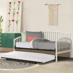 Twin Carolina Daybed With Suspension Deck And Rollout Trundle White - Hillsdale Furniture 17 Twin Carolina Daybed With Suspension Deck And Rollout Trundle White - Hillsdale Furniture -Baxton Studio Shop GUEST be31ba8c 4104 426c b881 a9d2cb89dd5c