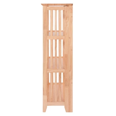 42" 4 Tier Foldable Bookshelf Natural - Winsome 7 42" 4 Tier Foldable Bookshelf Natural - Winsome - Image 7
