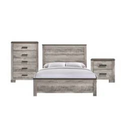 3pc Adam Panel Bedroom Set Gray - Picket House Furnishings -Baxton Studio Shop GUEST bf43c71c ba20 479d a9b2 93f78c75c69f