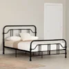 Queen Balka Platform Metal Bed Black - South Shore