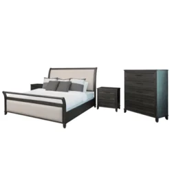 4pc Cindi Sleigh Bedroom Set Gray - Abbyson Living -Baxton Studio Shop GUEST bf879cc4 86c6 47e8 948f f2fdfc9008cc