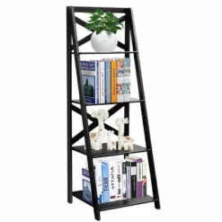2 Pcs 4-Tier Ladder Shelf Bookshelf Bookcase Storage Display Leaning Home Office 13 2 Pcs 4-Tier Ladder Shelf Bookshelf Bookcase Storage Display Leaning Home Office -Baxton Studio Shop GUEST bf978140 93cd 40b4 be67 a87b23ffa392