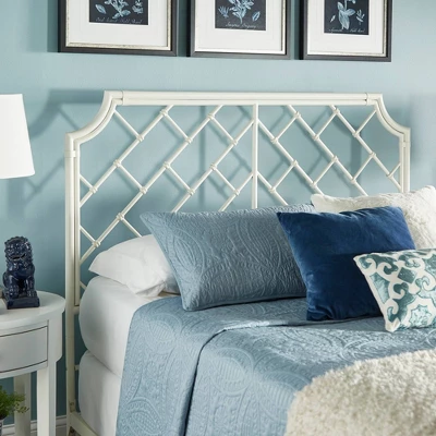 Queen Brinley Geometric Mosaic Metal Bed White - Inspire Q 2 Queen Brinley Geometric Mosaic Metal Bed White - Inspire Q - Image 2