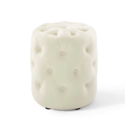 Amour Tufted Button Round Performance Velvet Ottoman - Modway 9 Amour Tufted Button Round Performance Velvet Ottoman - Modway - Image 9
