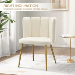 Barbara Contemparary Velvet Vanity Stool For Makeup Room, Moden Accent Side Chairs For Living Room With Shell Back And Golden Metal Legs | ARTFUL LIVING DESIGN -Baxton Studio Shop GUEST c063179c 5062 4093 8550 cd60f140226d