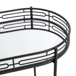Deluxe 2 Tier Metal Oval Mirrored Bar Cart Black - Glitzhome 13 Deluxe 2 Tier Metal Oval Mirrored Bar Cart Black - Glitzhome -Baxton Studio Shop GUEST c09e9b0f 78da 46e3 8c73 9bb9517db2b5