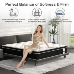 Martisiluna YM-QU Hybrid Gel Memory Foam Mattress In A Box With Individually Wrapped Coil Innerspring And Enhanced Edge Support -Baxton Studio Shop GUEST c0a975f2 f4df 4ff7 b759 8ff453f45a4e