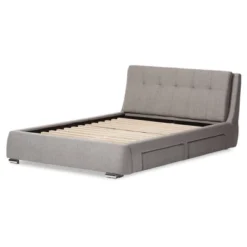 King Camile Modern And Contemporary Fabric Upholstered 4 Drawer Storage Platform Bed Gray - Baxton Studio -Baxton Studio Shop GUEST c0e841ef d3c8 4bc7 a555 e48dff51cb4d