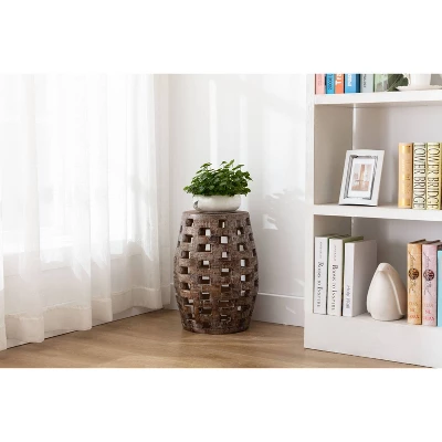 18" Hampton Side Table Weathered - Boraam 6 18" Hampton Side Table Weathered - Boraam - Image 6