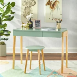 Alena Desk And Stool Set - Buylateral -Baxton Studio Shop GUEST c2609d36 1d09 4ae1 8d3c 12dd0ecd09a8