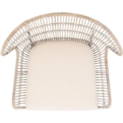 Lenu Rattan Accent Chair W/ Cushion - Grey White Wash/White/ Black - Safavieh -Baxton Studio Shop GUEST c269d6bb 039b 4415 b8f7 4e8f9e1a7b35