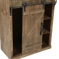 LuxenHome Rustic Wood Sliding Barn Door Storage Cabinet. 25 LuxenHome Rustic Wood Sliding Barn Door Storage Cabinet. -Baxton Studio Shop GUEST c3a20bfb b375 4139 9192 4a1ca4d9b693